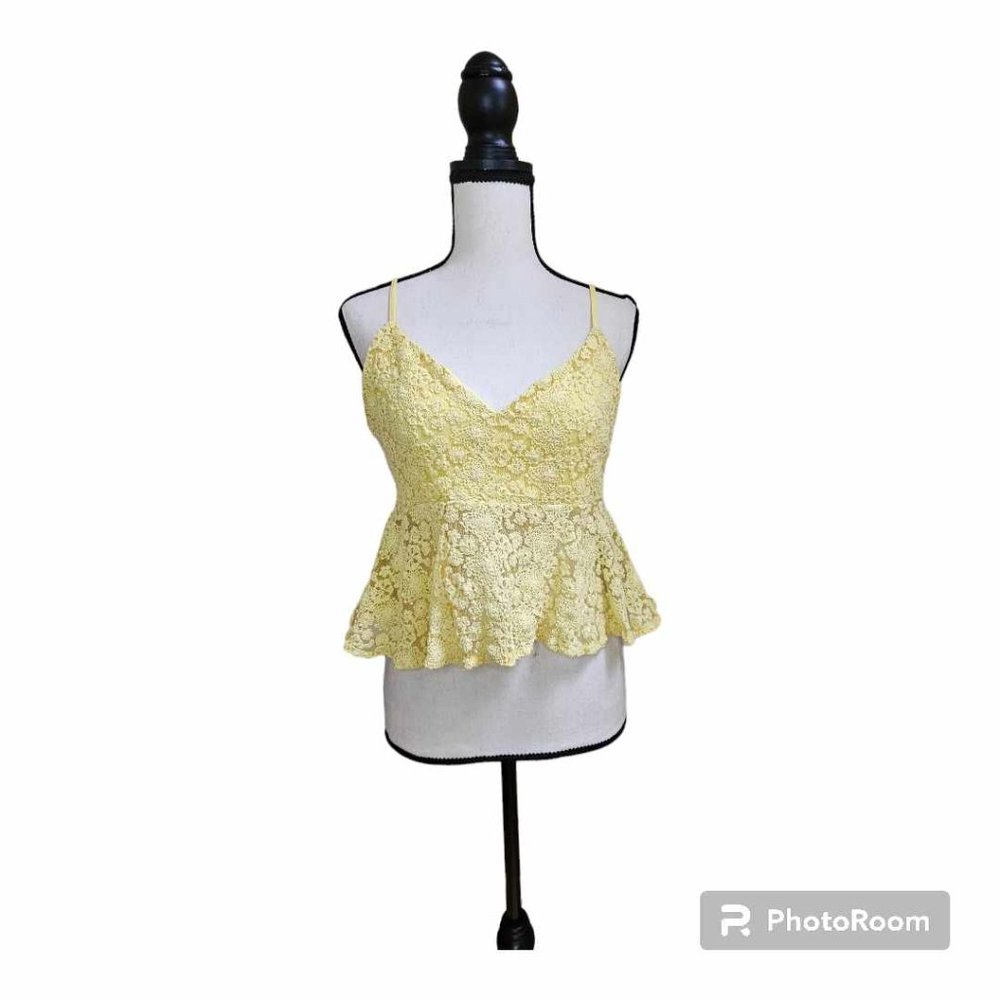 Guess Yellow Regina Flyaway Cami Size L